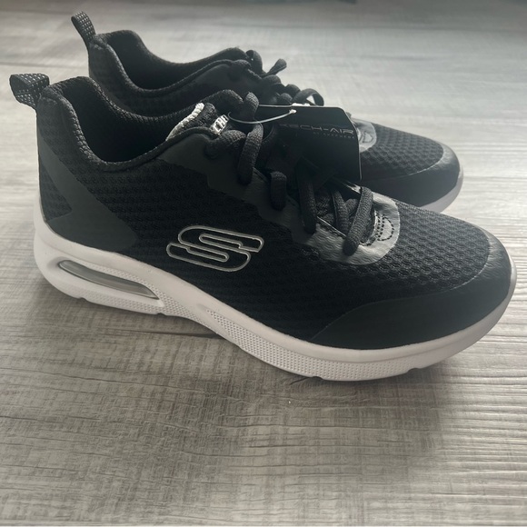 NWT Skechers Unisex Boys Girls Microspec Max Kaptix Black Sneakers Tennis Shoes - Picture 4 of 10